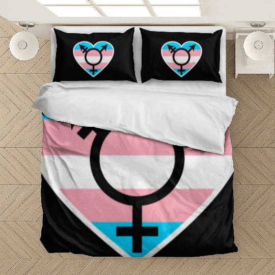 Trans Rainbow Pride LGBTQ Transgender Rights Bedding Sets