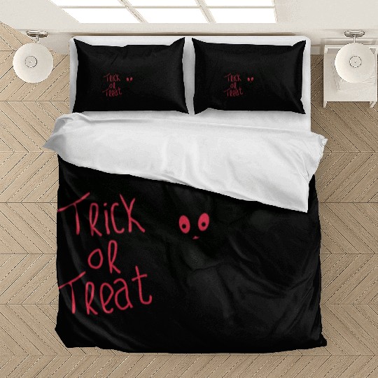 cute bat silhouette for halloween Bedding Sets