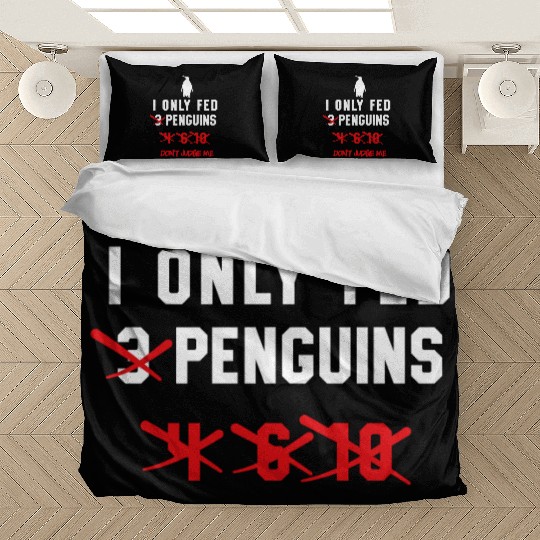 Don’t Judge Me Penguins Funny Numbers Women's Peng Bedding Sets