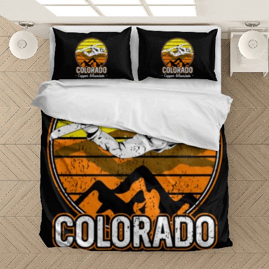Copper Mountain Colorado Snowboarding Bedding Sets