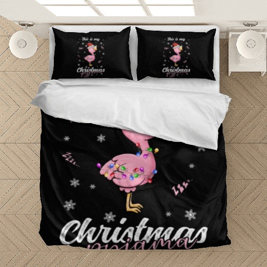 Winter Christmas Pyjama Flamingo Bedding Sets