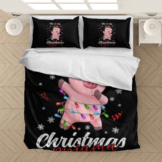 Winter Christmas Pyjama Pig Bedding Sets