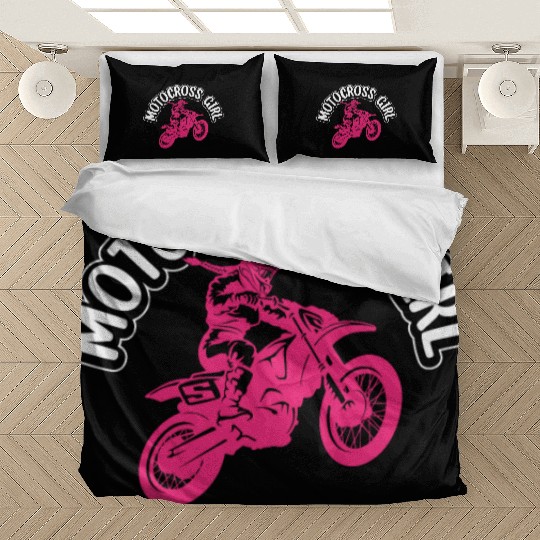 Dirtbike Girl Supercross Girl Off-road Enduro Moto Bedding Sets