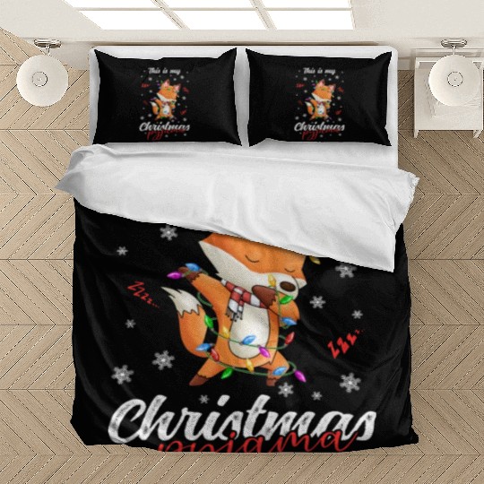 Winter Christmas Pyjama Fox Bedding Sets