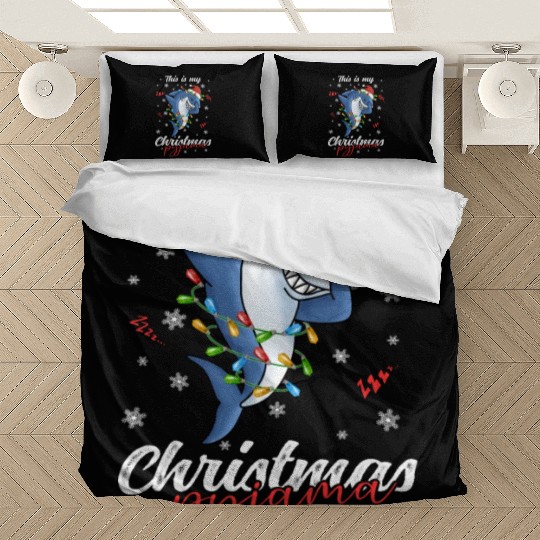 Winter Christmas Pyjama Shark Bedding Sets
