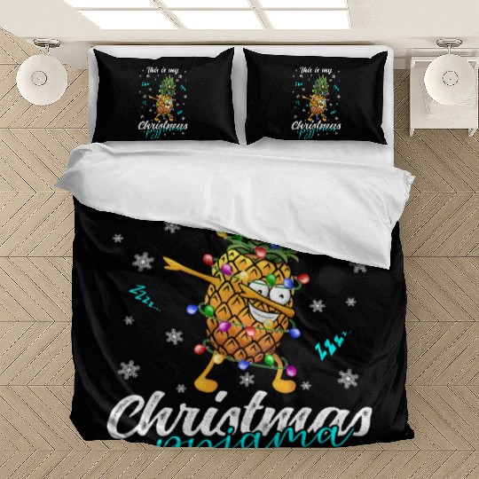 Winter Christmas Pyjama Pineapple Bedding Sets