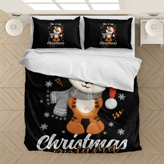 Winter Christmas Pyjama Tiger Bedding Sets