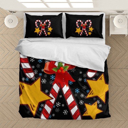 Christmas candy cane for holidays Bedding Sets