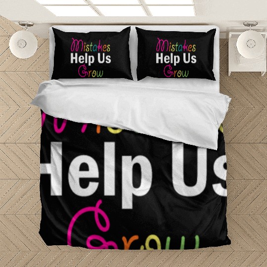 Mistakes Help Us Grow Back To School Motivational Bedding Sets