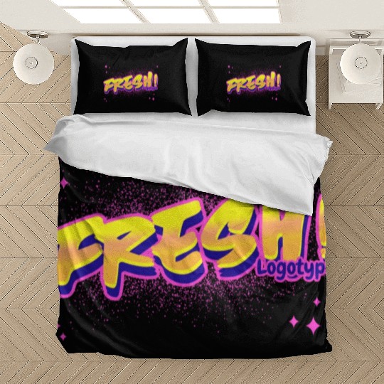 clothing brand logo with Awesome graffiti designer Bedding Sets