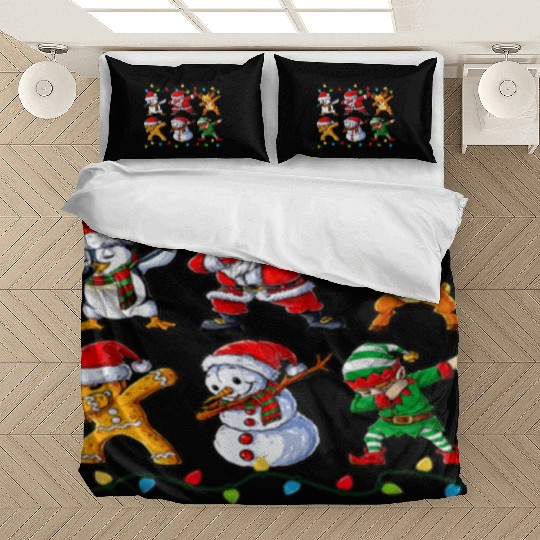 Dabbing Santa Elf Friends Christmas Boys Girls Men Bedding Sets