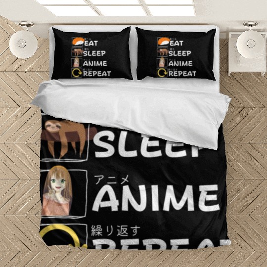 Eat Sleep Anime Repeat Bedding Sets, Anime Manga