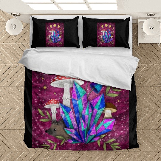 Hedgehog in dreamland with background Bedding Sets