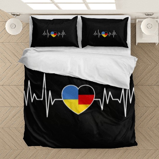 Ukraine Germany Flag Two Countries Bedding Sets