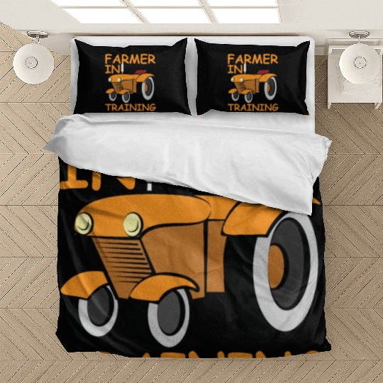 Funny Tractor Boy Farmer In Training Bedding Sets