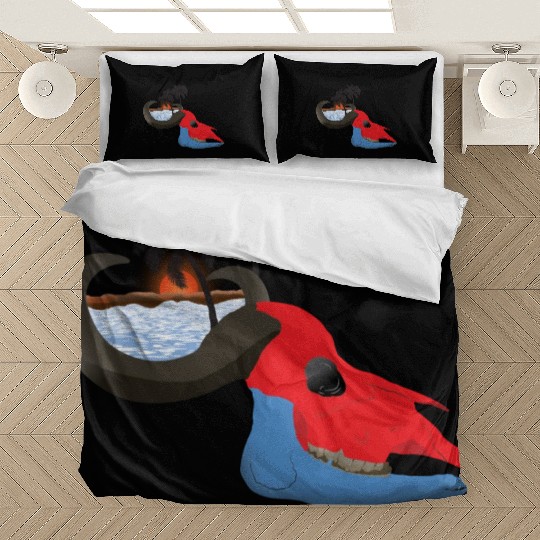 buffalo skull colorful Bedding Sets