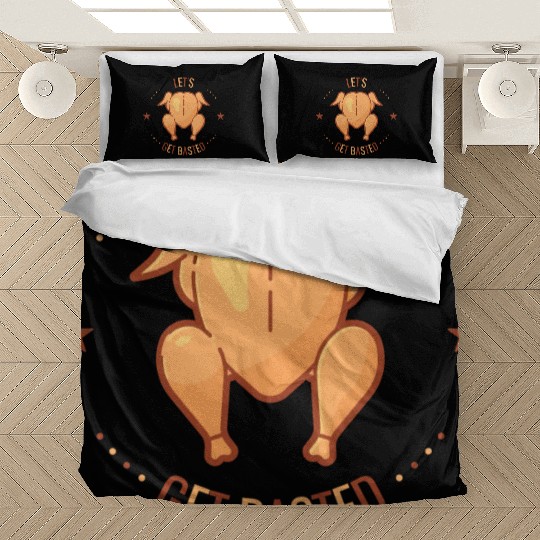 thanksgiving day Let's get basted funny turkey Bedding Sets