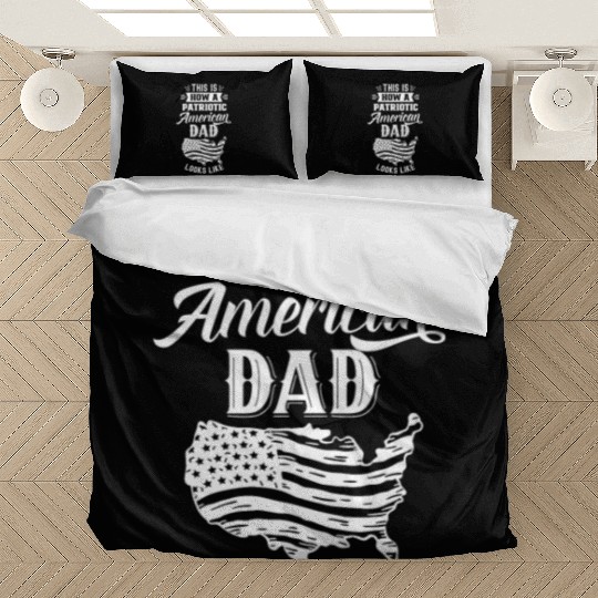 This Is How A Patriotic American Dad Looks Like US Bedding Sets