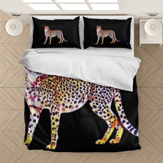 Cheetah Mother with Cubs Motif Predator Cat Animal Bedding Sets