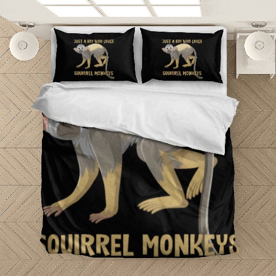 Just a boy who loves squirrel monkeys Bedding Sets