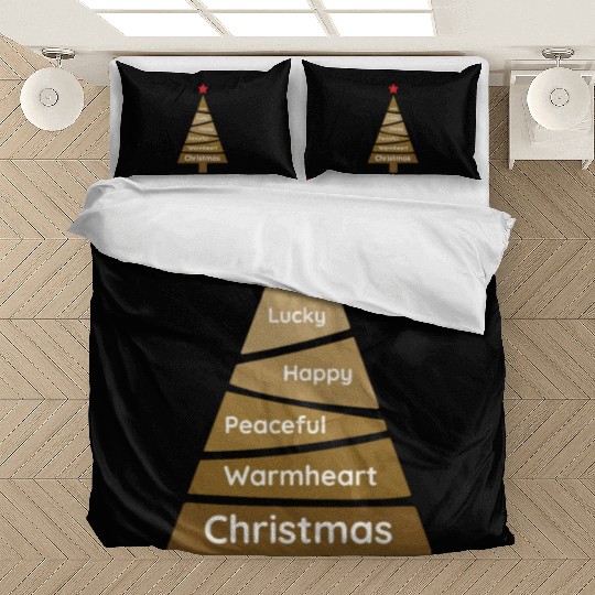 Minimalist Copper Brown Christmas Pine Bedding Sets