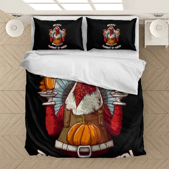 Funny Thanksgiving Halloween Christmas Turkey Bedding Sets