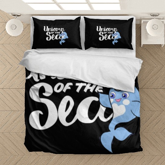 Unicorn of the sea narwhal humor Bedding Sets