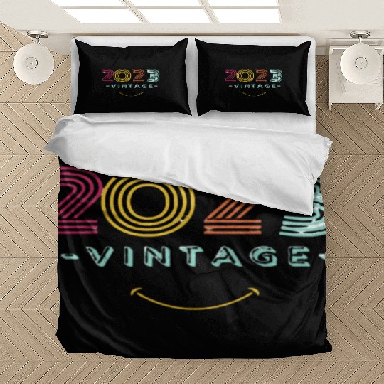 Neon Rainbow Retro 2023 NewYear Vintage Bedding Sets