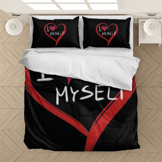 i love me heart text icon Bedding Sets