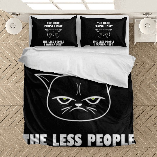 I hate People funny cat Bedding Sets