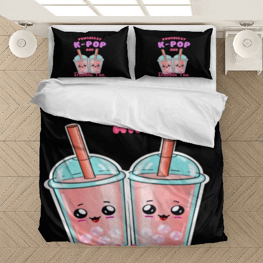 Powered By K POP And Bubble Tea Bedding Sets