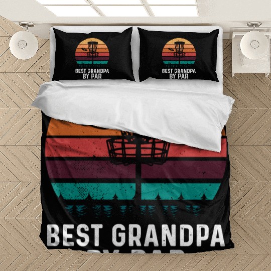 Best Grandpa By Par Father's Day Disc Golf Grandad Bedding Sets