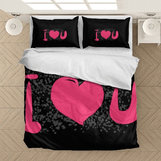 heart pattern dots i love you Bedding Sets