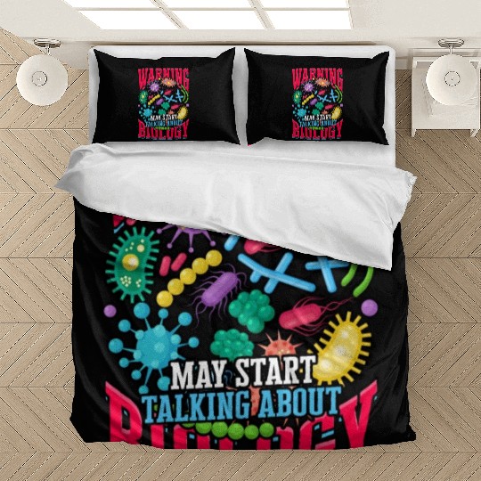Warning talking Biology Science Cellular Biologist Bedding Sets