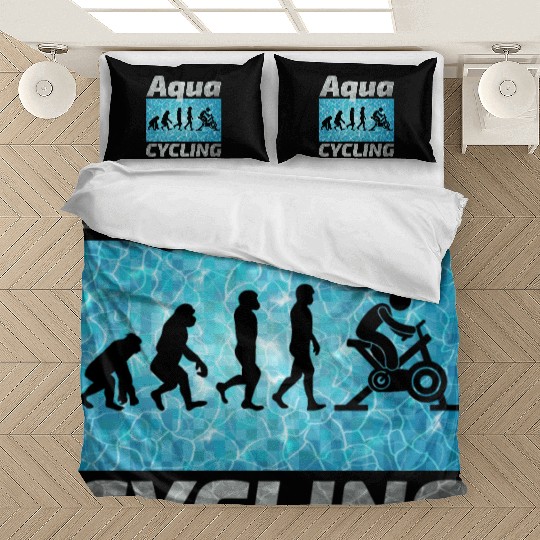 Aqua Cycling Swimming Pool Fitness Training Coach Bedding Sets