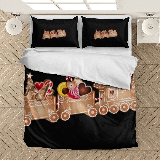 magical 3D gingerbread train for Christmas Bedding Sets