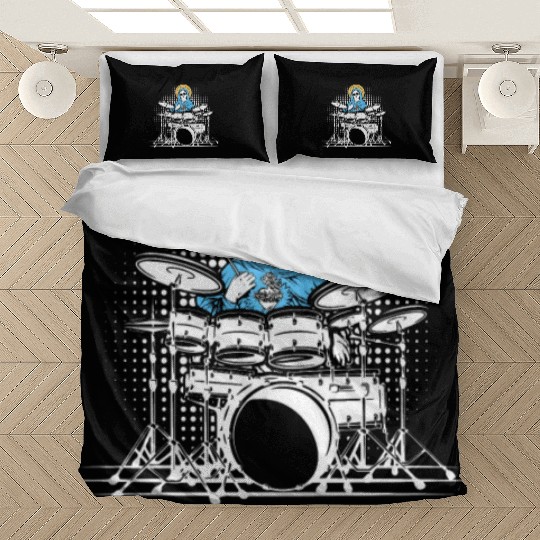 Holy Mother of Jesus Mary Playing Drums - Drums Bedding Sets