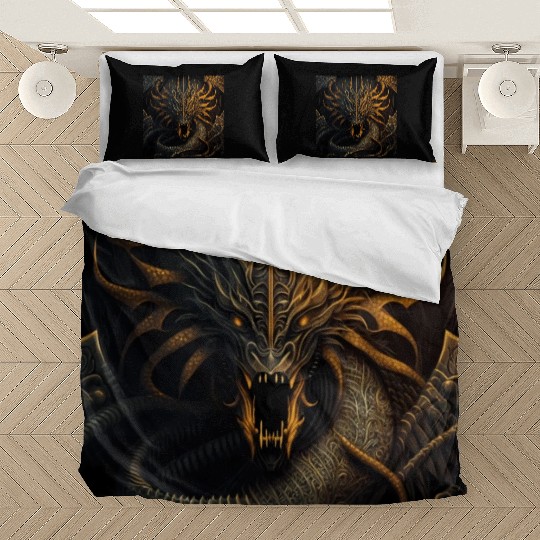 Dark fantasy dragon cover version 2 Bedding Sets