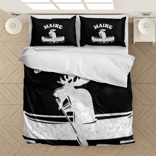 Maine , Paddling Moose Bedding Sets