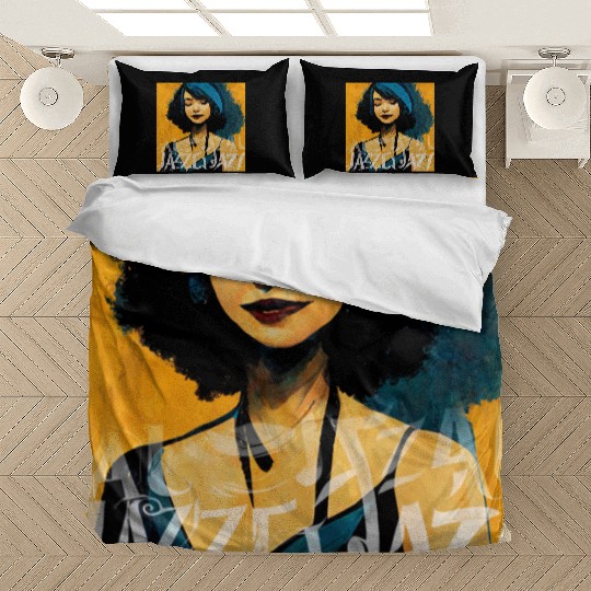 Jazz girls, jazz painting with beautiful girls Bedding Sets