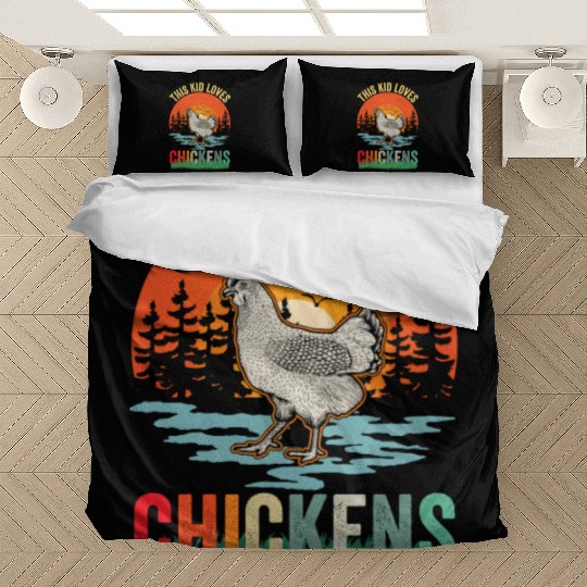 Retro Chicken Lover Farm Animal Kids Bedding Sets