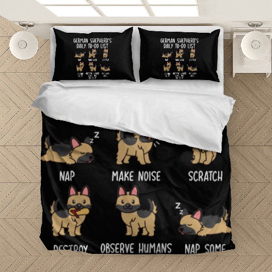 German Shepherd Daily To Do List Bedding Sets