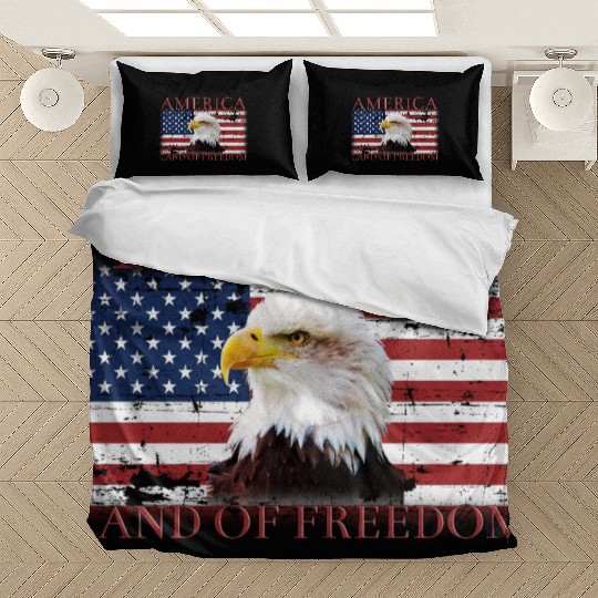America Land Of Freedom Bedding Sets Eagle US Flag Pride