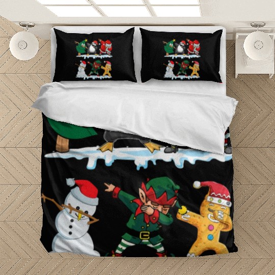 Dabbing Santa Elf Friends Funny Christmas Dabs Bedding Sets