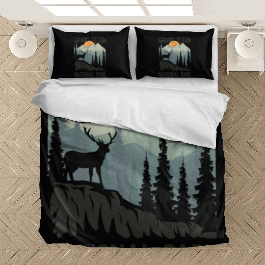 Grand Teton National Park Mountains Wilderness Bedding Sets