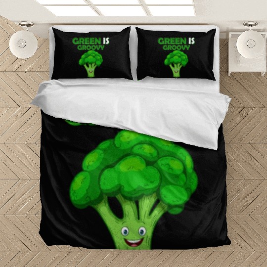 Green Is Groovy Vegetable Broccoli Bedding Sets