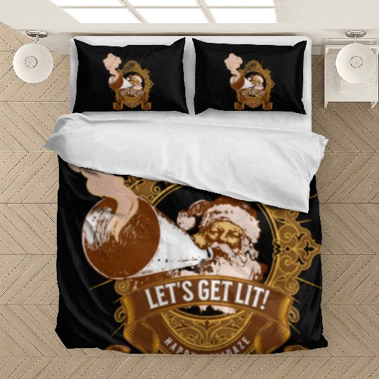 Lets get lit christmas Bedding Sets