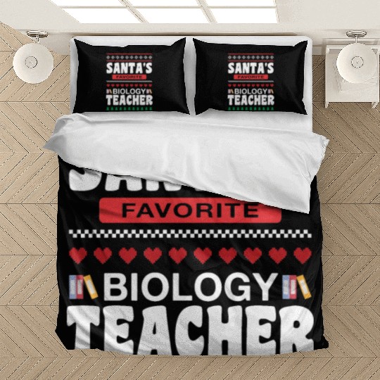 Santas Favorite Biology Teacher Bedding Sets