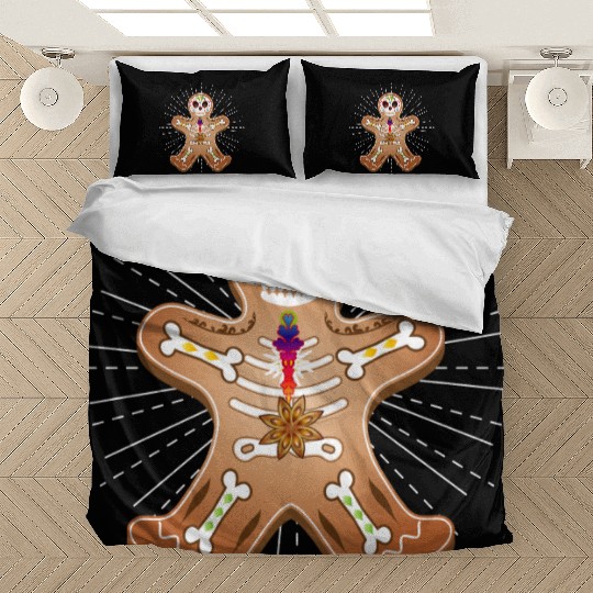 Gingerbread man Sugar Skull decor for Christmas Bedding Sets