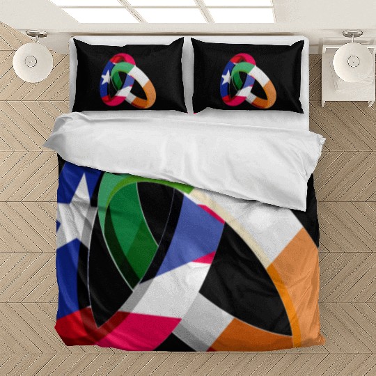 Puerto Rico Flag Ireland Ring Marriage Wedding Bedding Sets